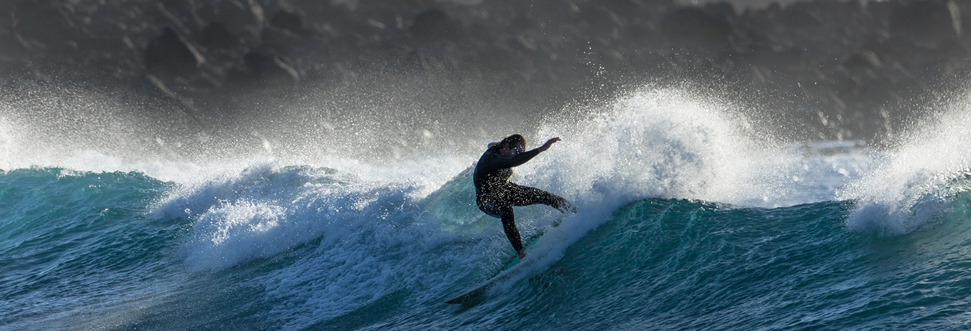 Clase de surf en Famara
